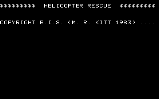 Helicopter Rescue Title Screen